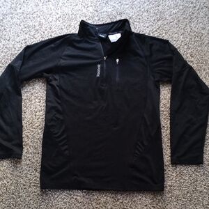 Reebok Black Long Sleeve Quarter-Zip Top